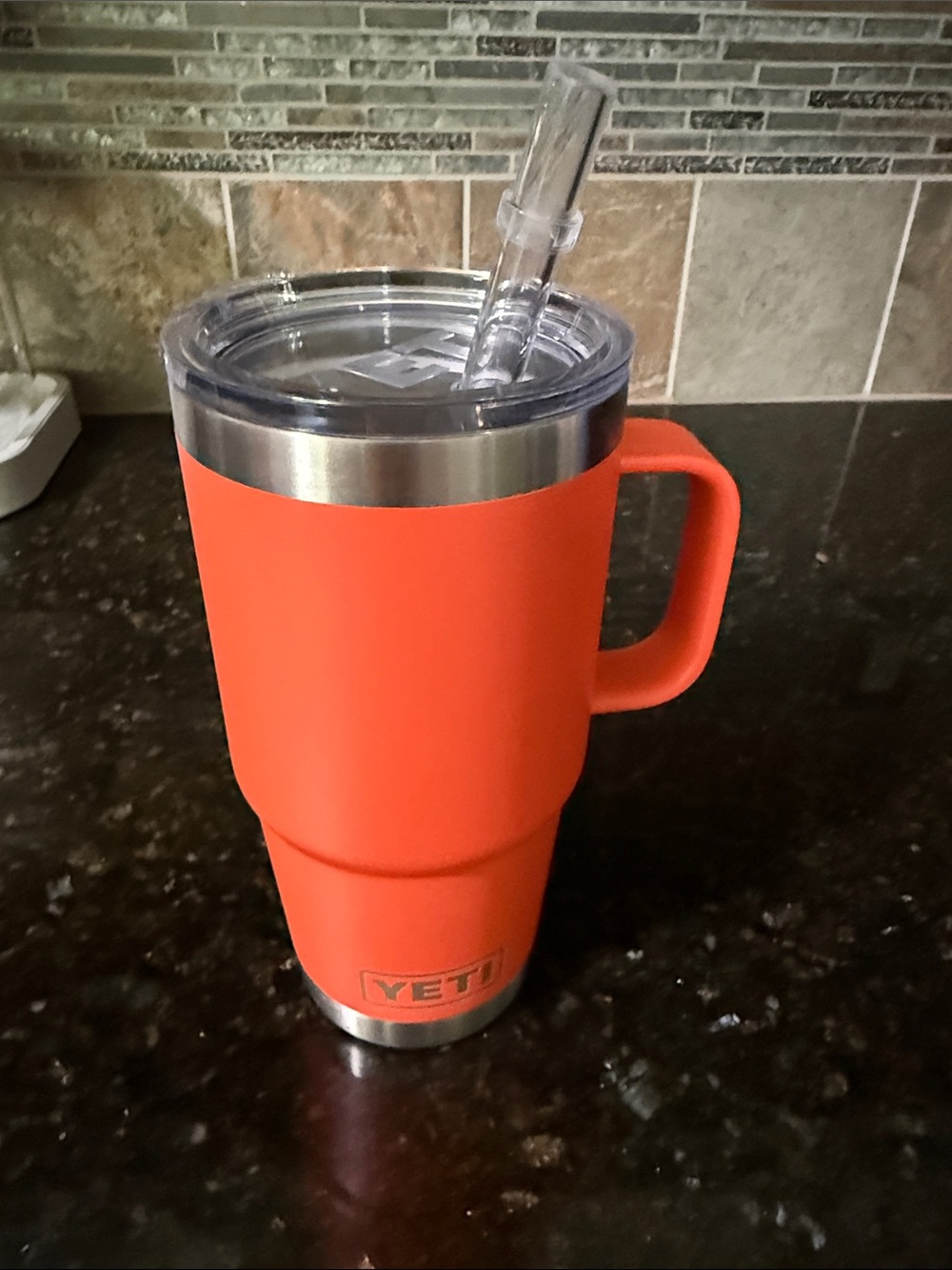 YETI Rambler 25 oz Insulated Mug - papaya